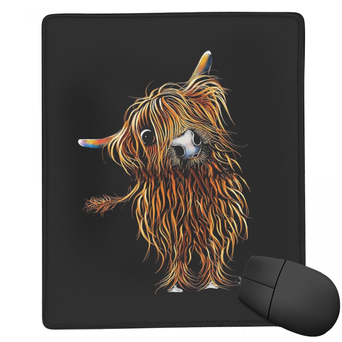 Cow Mat Rubber - Highland Cow Print 7x9 in 22x18