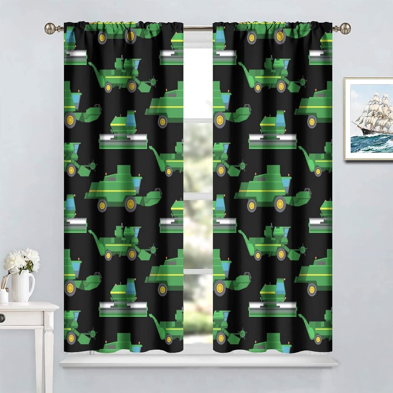 Agriculture Farming For Kids - Kids Agriculture Machine Window Curtains, Farm