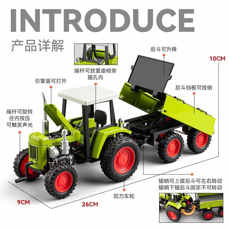 Alloy Farm Tractor Toy with Tr - đánh giá và giá Agriculture Farming For Kids