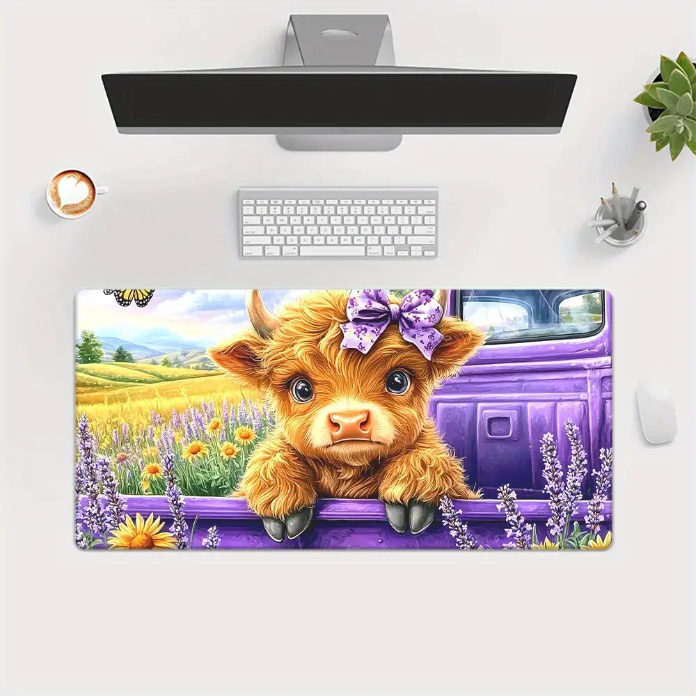 Cute Highland Cow Lavender Fie - đánh giá và giá Cow Mat Rubber