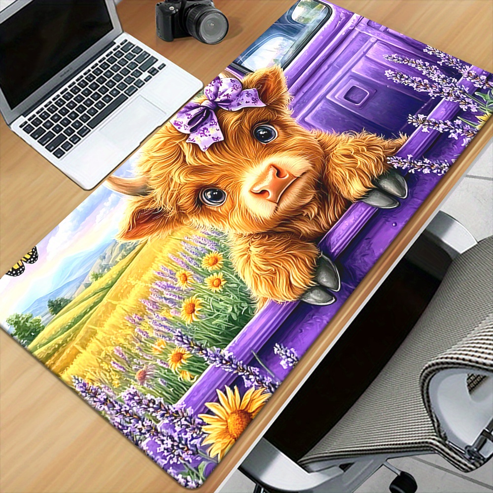 Cute Highland Cow Lavender Fie - đánh giá và giá Cow Mat Rubber