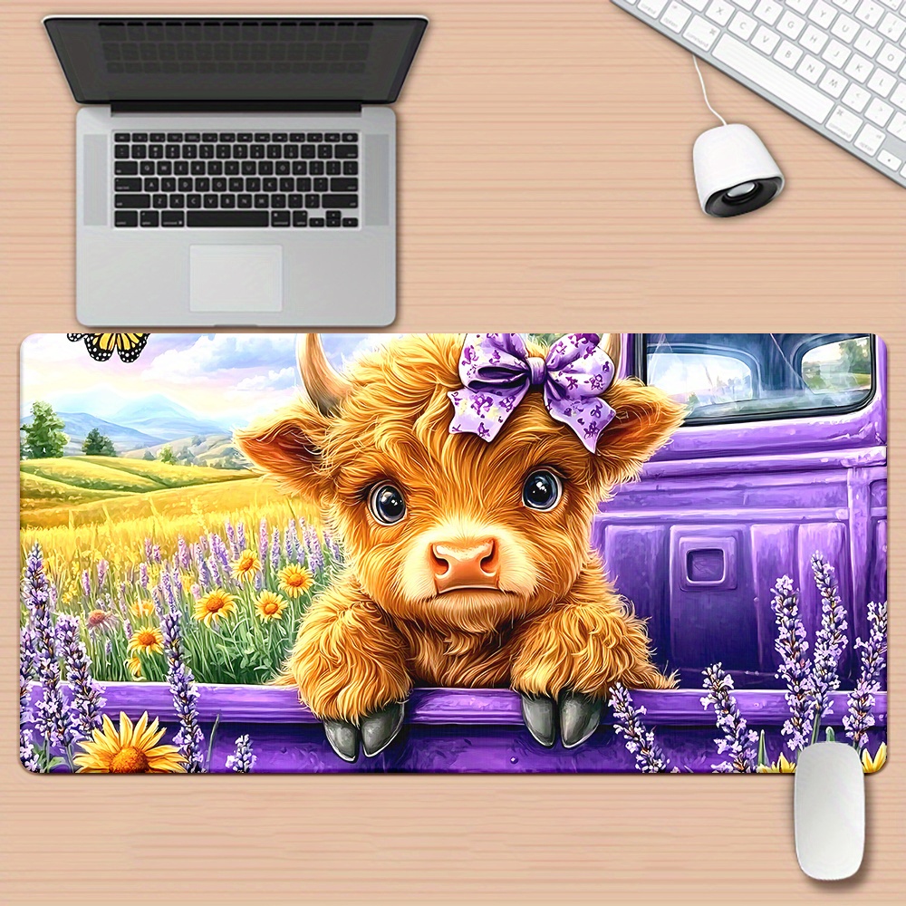 Cute Highland Cow Lavender Fie - đánh giá và giá Cow Mat Rubber