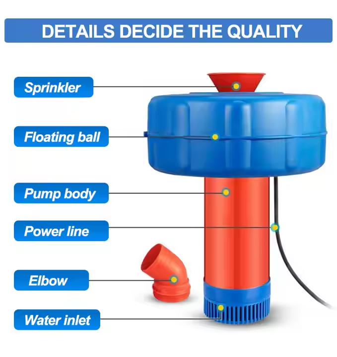 Solar Power Splash Floating Aq - đánh giá và giá Aquaculture Aerator Pump