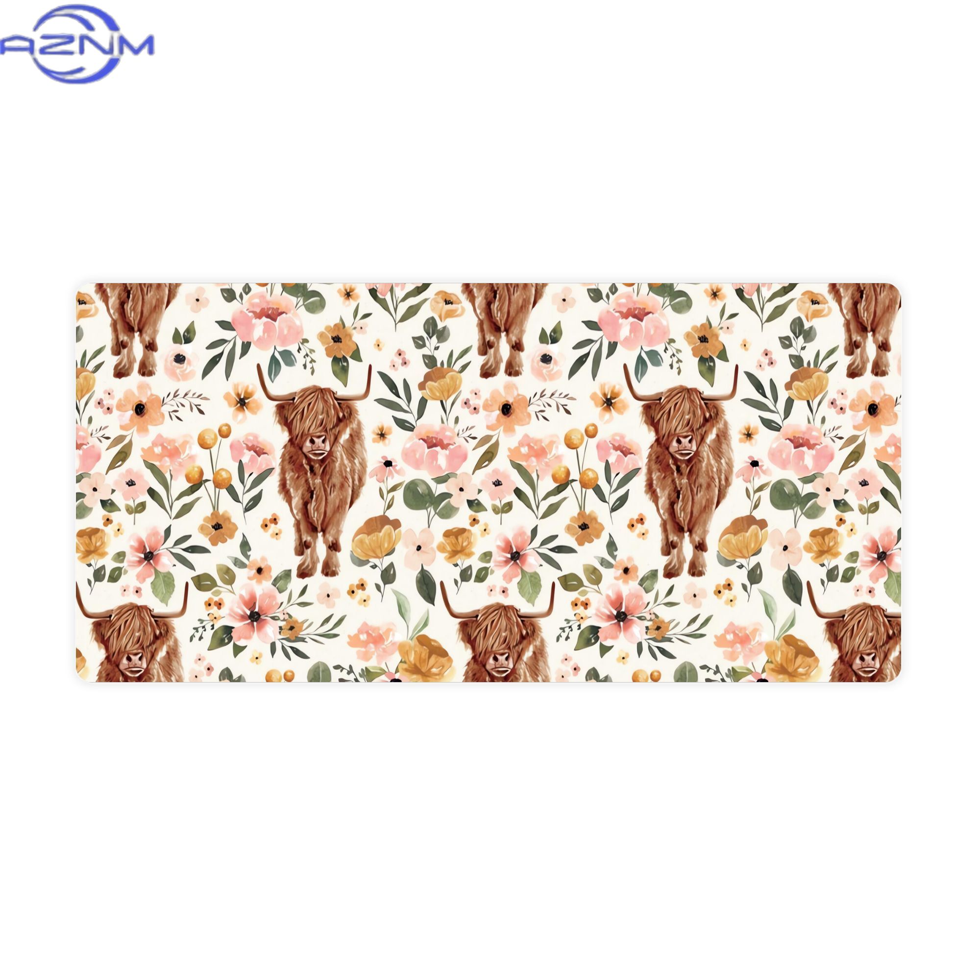 Highland Cow Boho Floral Aesth - đánh giá và giá Cow Mat Rubber