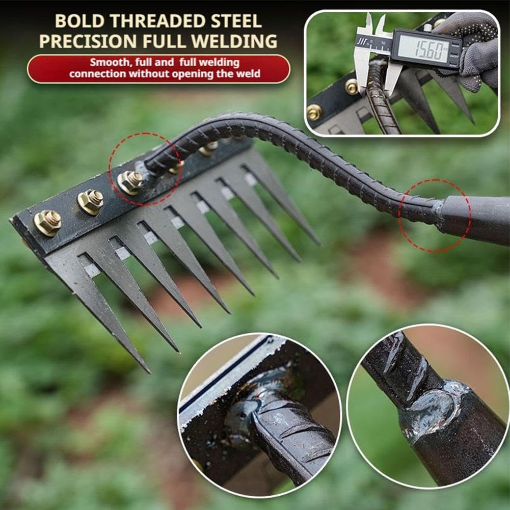 5/6/7/8 Teeth Metal Rake Garde - đánh giá và giá Agriculture Farming Hand Tools