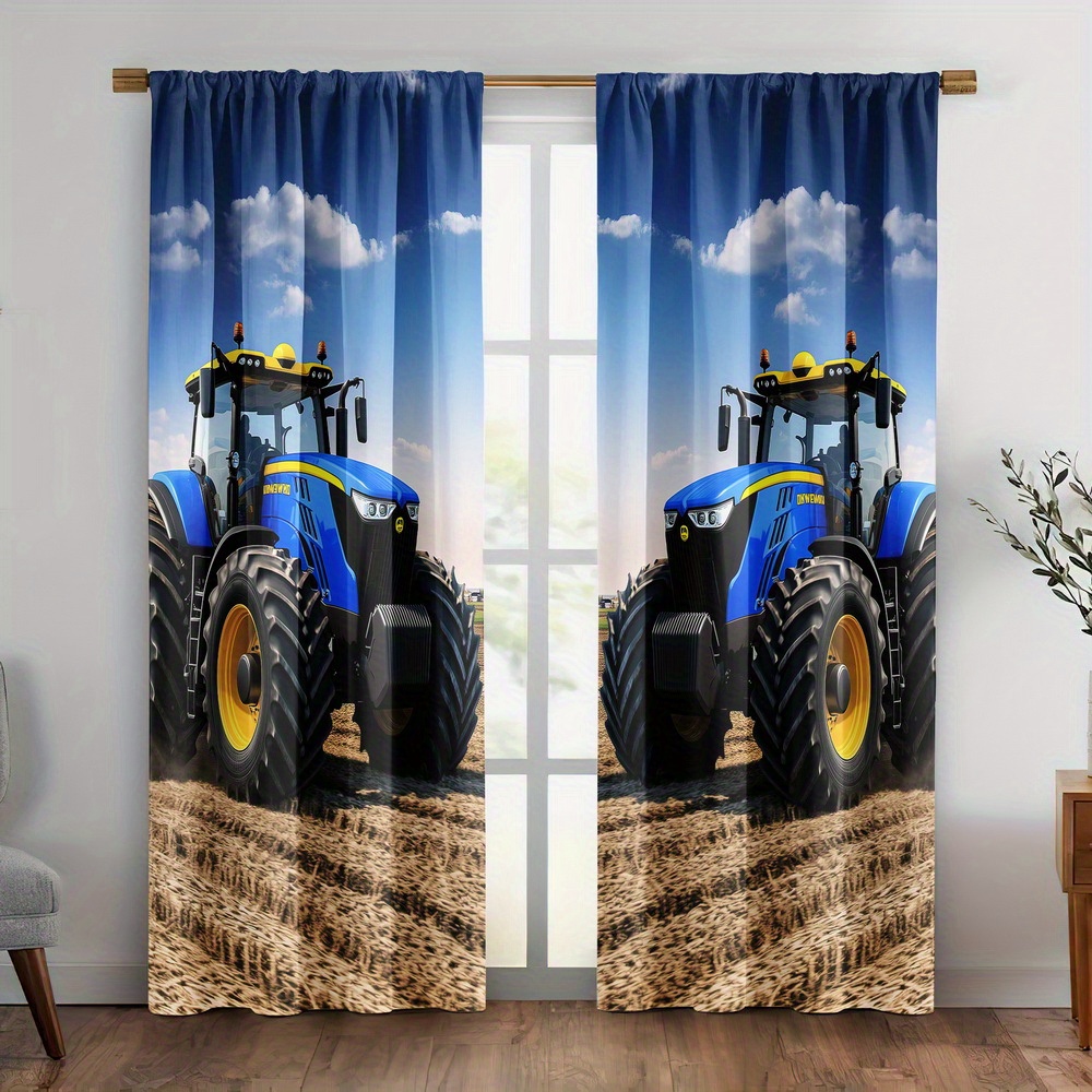 Blue Tractor Curtain, Farm Mac - đánh giá và giá Agriculture Farming For Kids