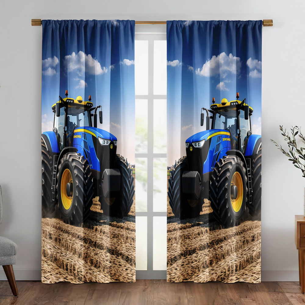 Blue Tractor Curtain, Farm Mac - đánh giá và giá Agriculture Farming For Kids