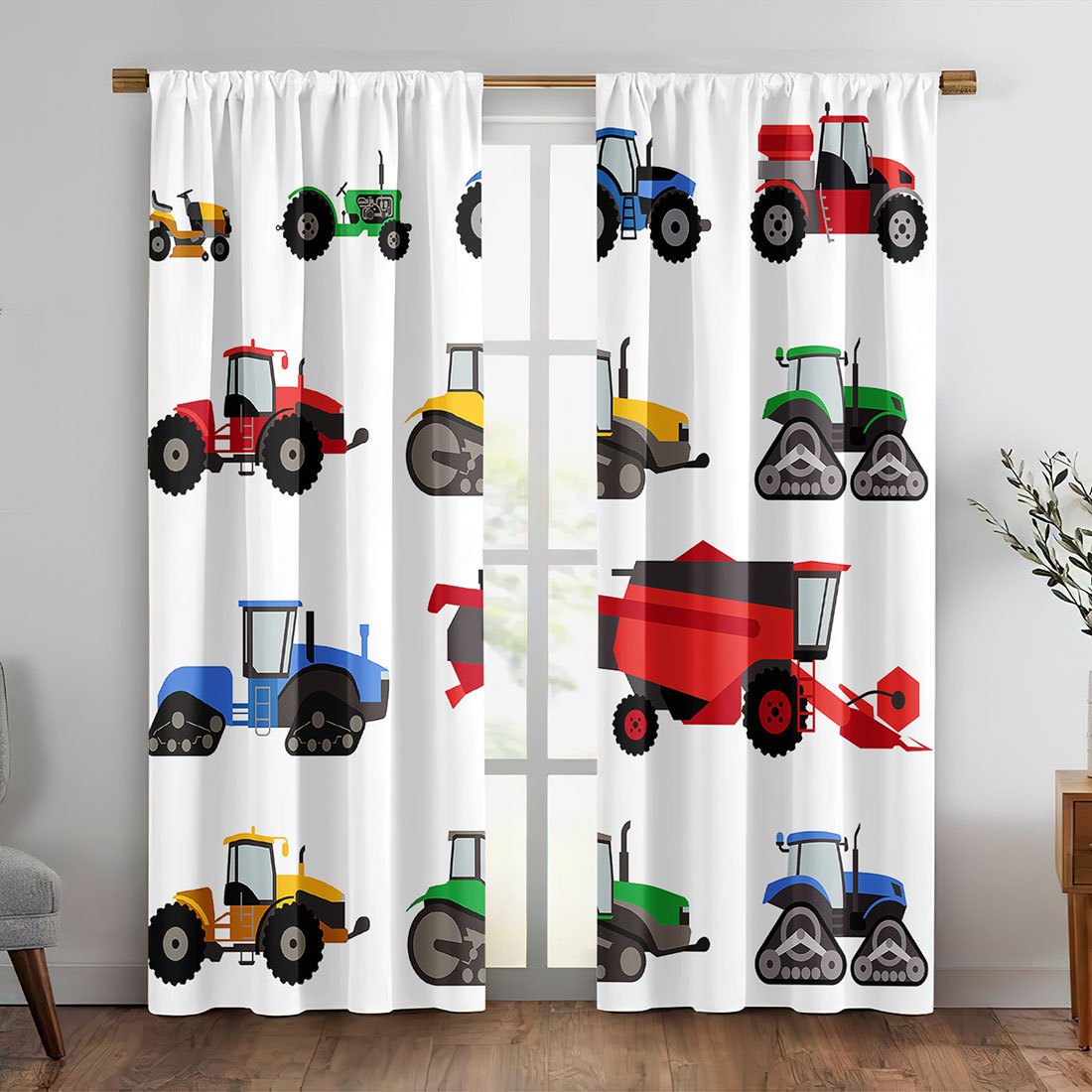 Cartoon Tractor Curtain Colorf - đánh giá và giá Agriculture Farming For Kids