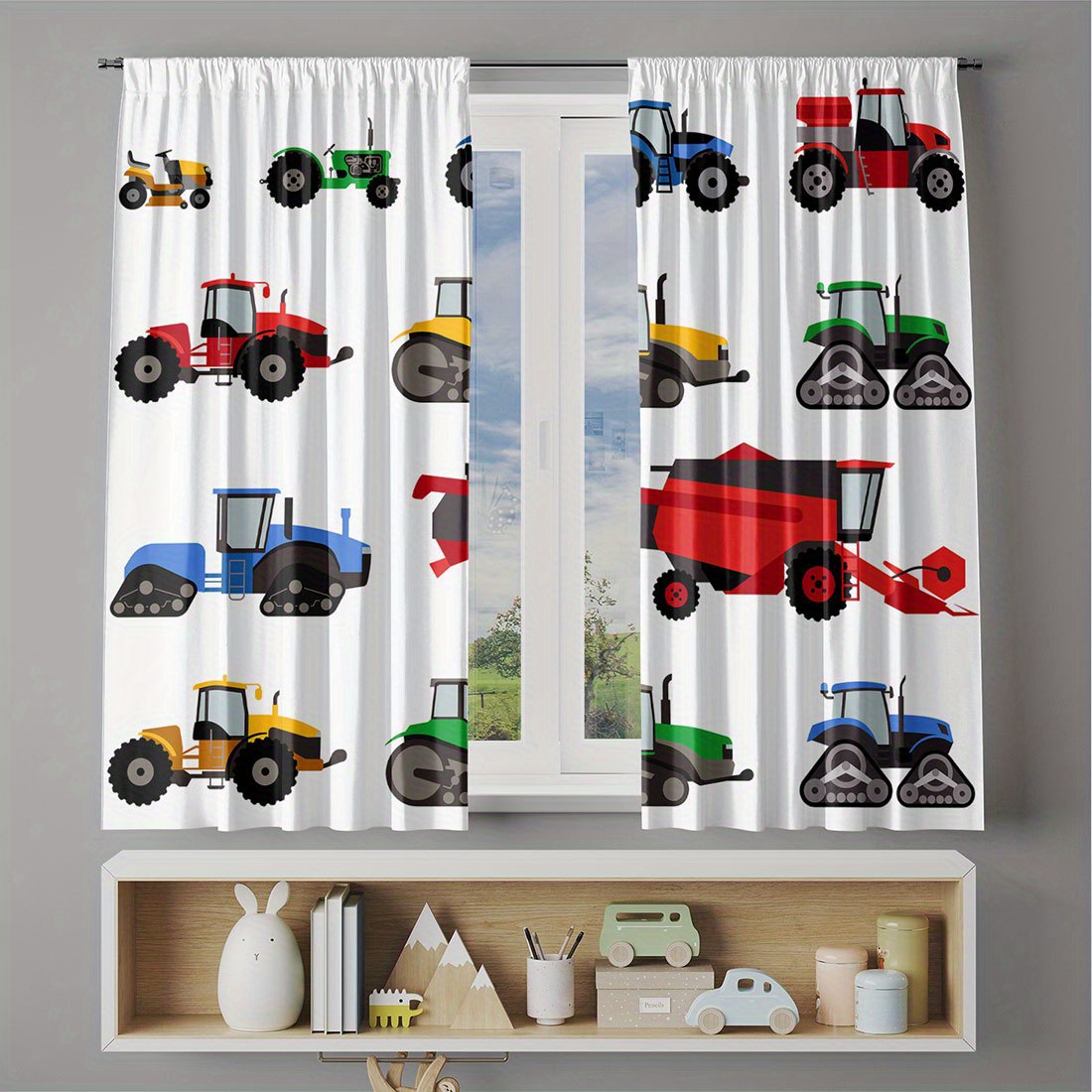 Cartoon Tractor Curtain Colorf - đánh giá và giá Agriculture Farming For Kids