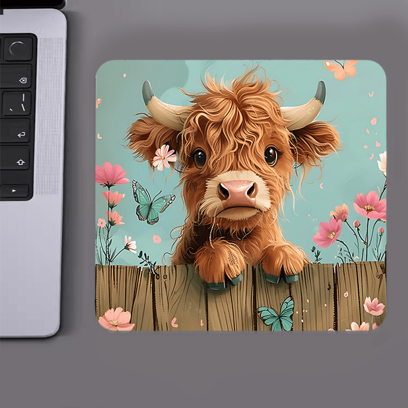 Brand Cute Highland Cow Mouse  - đánh giá và giá Cow Mat Rubber