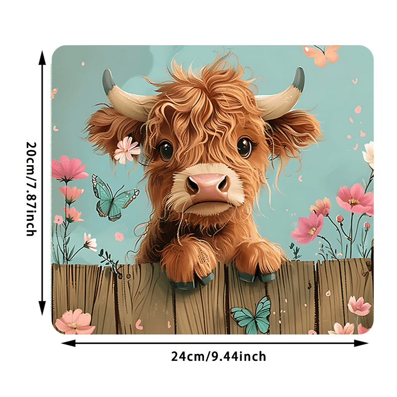 Brand Cute Highland Cow Mouse  - đánh giá và giá Cow Mat Rubber