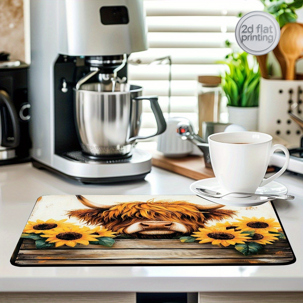 1pc Decorative Dish Drying Mat - đánh giá và giá Cow Mat Rubber