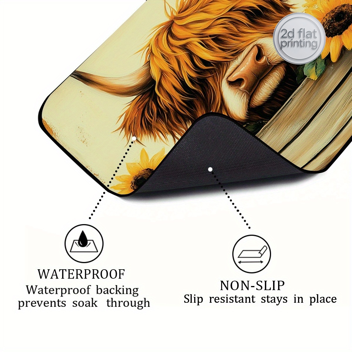 1pc Decorative Dish Drying Mat - đánh giá và giá Cow Mat Rubber