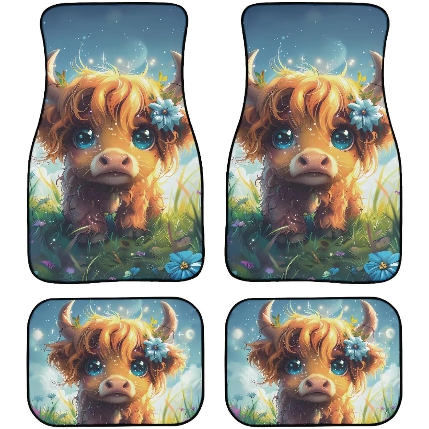 Cute Highland Cow Car Floor Ma - đánh giá và giá Cow Mat Rubber