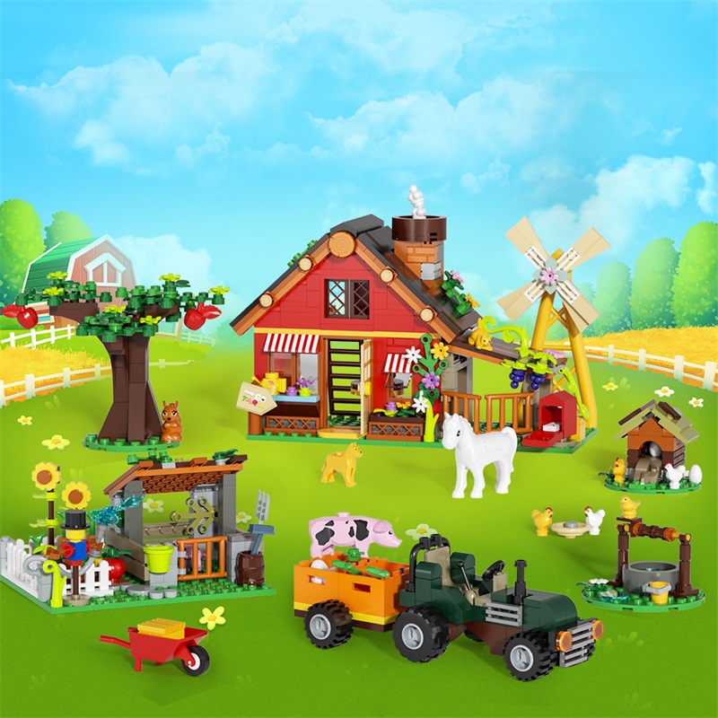 649PCS Creative Windmill Farm  - đánh giá và giá Agriculture Farming For Kids