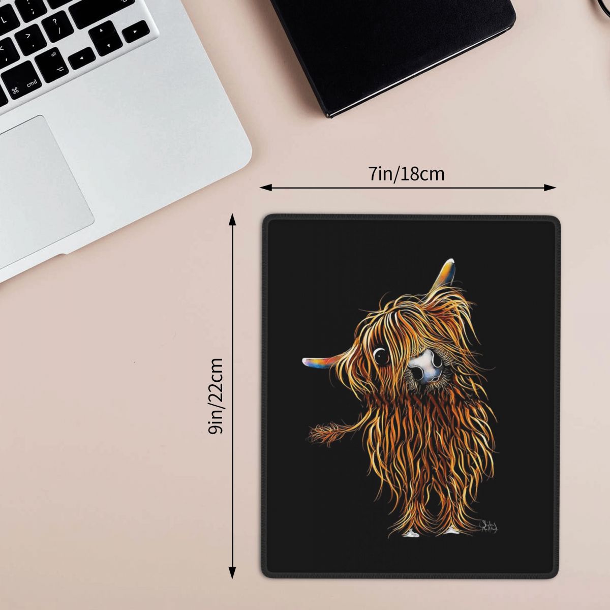 Highland Cow Print 7x9 in 22x1 - đánh giá và giá Cow Mat Rubber
