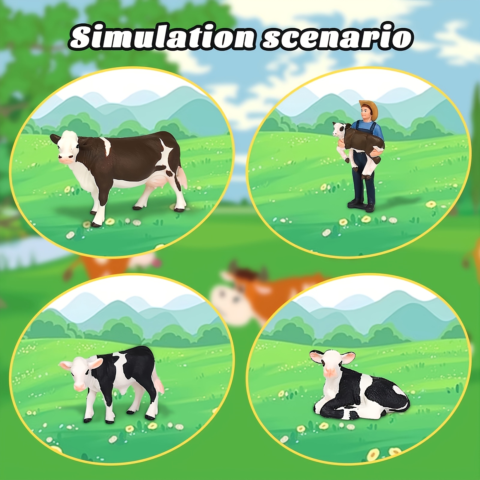 Farm Farmer And Cow Model Set  - đánh giá và giá Agriculture Farming For Kids