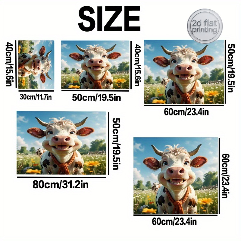 2D Flat Printing 1pc Cow Print - đánh giá và giá Cow Mat Rubber
